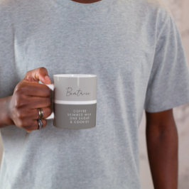 Naam en Drink Voorkeur Modern Two Tone Koffiemok