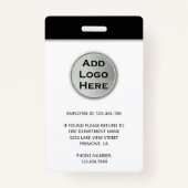 Naam en foto Beveiliging Bodyguard ID Kaart Badge (Achterkant)