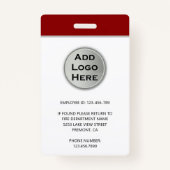 Naam en foto Beveiliging Bodyguard ID Kaart Badge (Achterkant)