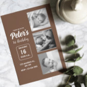 Naam en foto Birthday Party Kaart