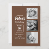 Naam en foto Birthday Party Kaart (Voorkant)