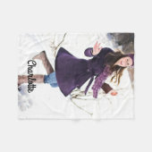 Naam en foto gepersonaliseerde douane fleece deken (Voorkant (Horizontaal))