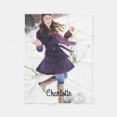 Naam en foto gepersonaliseerde douane fleece deken (Voorkant)