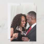 Naam en foto Mr & Mrs Elegant Script Wedding Kaart (Achterkant)