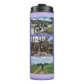 Naam en foto Paarse thermische getumbler Thermosbeker (Voorkant)