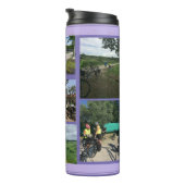 Naam en foto Paarse thermische getumbler Thermosbeker (Geroteerd rechts)