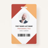 Naam en foto Professionele medewerker ID Kaart Badge (Voorkant)