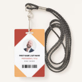 Naam en foto Professionele medewerker ID Kaart Badge (Voorkant met draagriem)