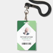 Naam en foto Professionele medewerker ID Kaart Badge (Voorzijde met lanyard)