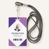 Naam en foto Professionele medewerker ID Kaart Badge (Voorkant met draagriem)