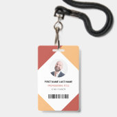 Naam en foto professionele personeelskaart badge (Voorzijde met lanyard)