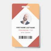 Naam en foto professionele personeelskaart badge (Voorzijde)