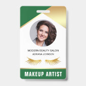Naam en foto Schoonheidssalon Make-up Artiest ID K Badge (Back)