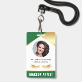 Naam en foto Schoonheidssalon Make-up Artiest ID K Badge (Back with Lanyard)
