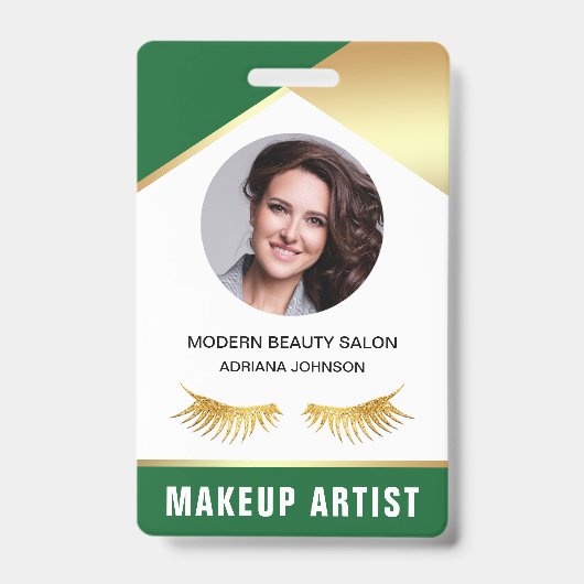 Naam en foto Schoonheidssalon Make-up Artiest ID K Badge (Front)
