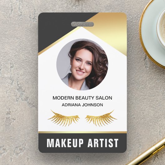 Naam en foto Schoonheidssalon Make-up Artiest ID K Badge