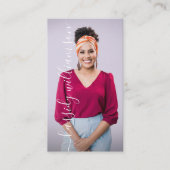 Naam en foto van Elegant Script Calligraphy Compan Visitekaartje (Voorkant)