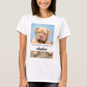 Naam en foto van je hond | Trotse hond mama T-shirt (Voorkant)