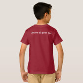 Naam en foto van uw Kind op Maroon Kinder T-Shirt (Achterkant volledig)