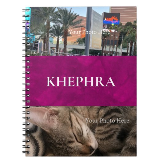 Naam en Fotocollage Notitieboek (Voorkant)