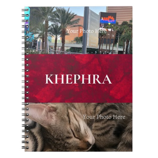 Naam en Fotocollage Notitieboek (Voorkant)