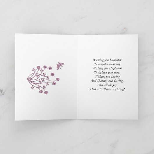 Naam en fotokaart met katten en vlinders; kaart (Binnen)