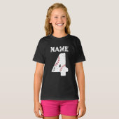 Naam en Genummerd 4 Honkbal, Honkbalteam T-shirt (Voorkant volledig)