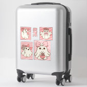 naam en girly ghosts sticker (Koffer)