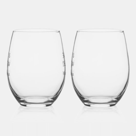 Naam en GPS-coördinaten Gepersonaliseerd Wijnglas Zonder Voet (Links)