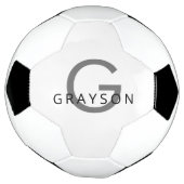 Naam en Initiaal Gedrukt op een Douane Voetbal (Gedraaid)