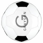 Naam en Initiaal Gedrukt op een Douane Voetbal (Voorkant)