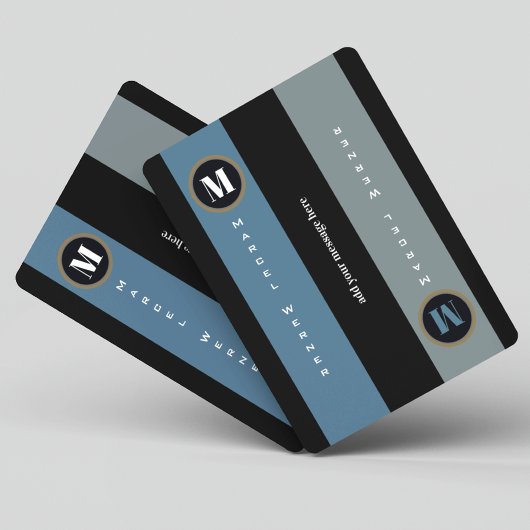 Naam en Initiaal met strepen, modern monogrammed Speelkaarten