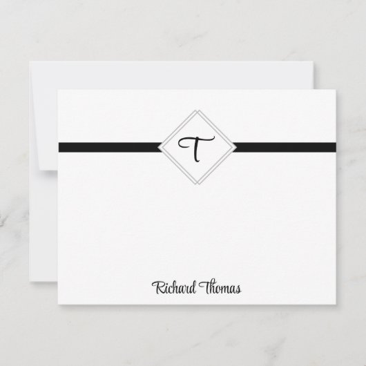 Naam en Initiaal Persoonlijke notitiekaarten Notitiekaartje (Voorkant)