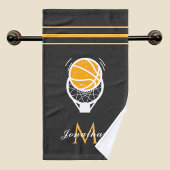 Naam en Initiaal van de Basketball Player Striped Handdoek