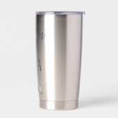 Naam en initialen geborduurd geïsoleerde drinkbeker (Links)