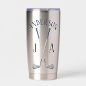 Naam en initialen geborduurd geïsoleerde drinkbeker (Voorkant)