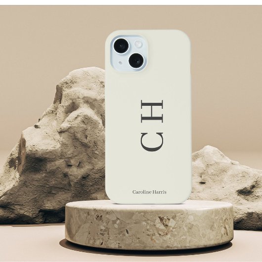 Naam en Initialen Minimalistisch iPhone 15 Case