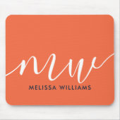 Naam en Initialen van het Oranje logo van Chic Min Muismat (Voorkant)