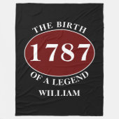 Naam en jaar geboortedag toevoegen fleece deken (Voorkant)