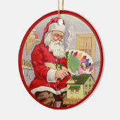 Naam en jaar  kerstman personaliseren in Workshop Keramisch Ornament (Links)