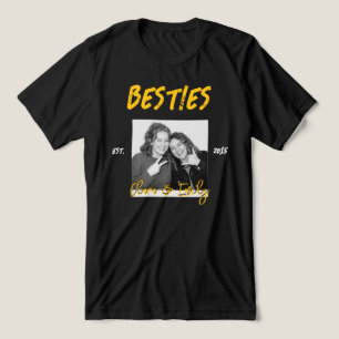 Naam en jaar van beste vriendinnen op een foto Tri-Blend shirt