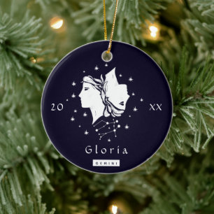 Naam en jaar van het symbool van de dierentuin van keramisch ornament