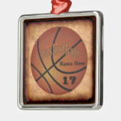 Naam en Jersey Number  Basketball Ornament (Links)