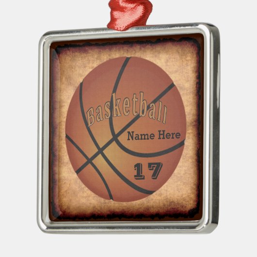 Naam en Jersey Number  Basketball Ornament (Links)