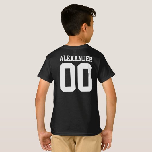 Naam en Jersey Number Front Back T-Shirt (Achterkant volledig)