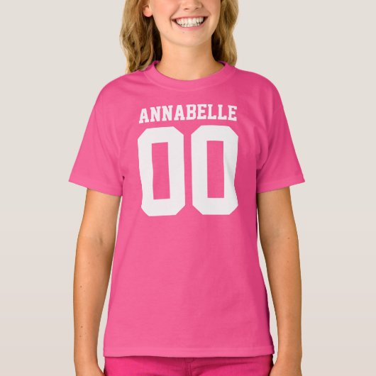 Naam en Jersey Number Front Back T-Shirt (Voorkant)