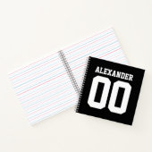 Naam en Jersey Number Notitieboek (Binnen)