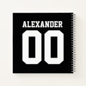 Naam en Jersey Number Notitieboek (Achterkant)