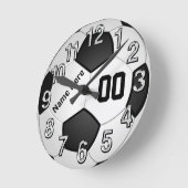 NAAM EN Jersey NUMBER Soccer Wall Clocks Ronde Klok (Hoek)