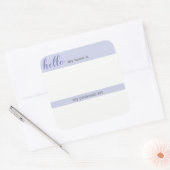 Naam en Label Pronoun - Lila vierkant (Envelop)